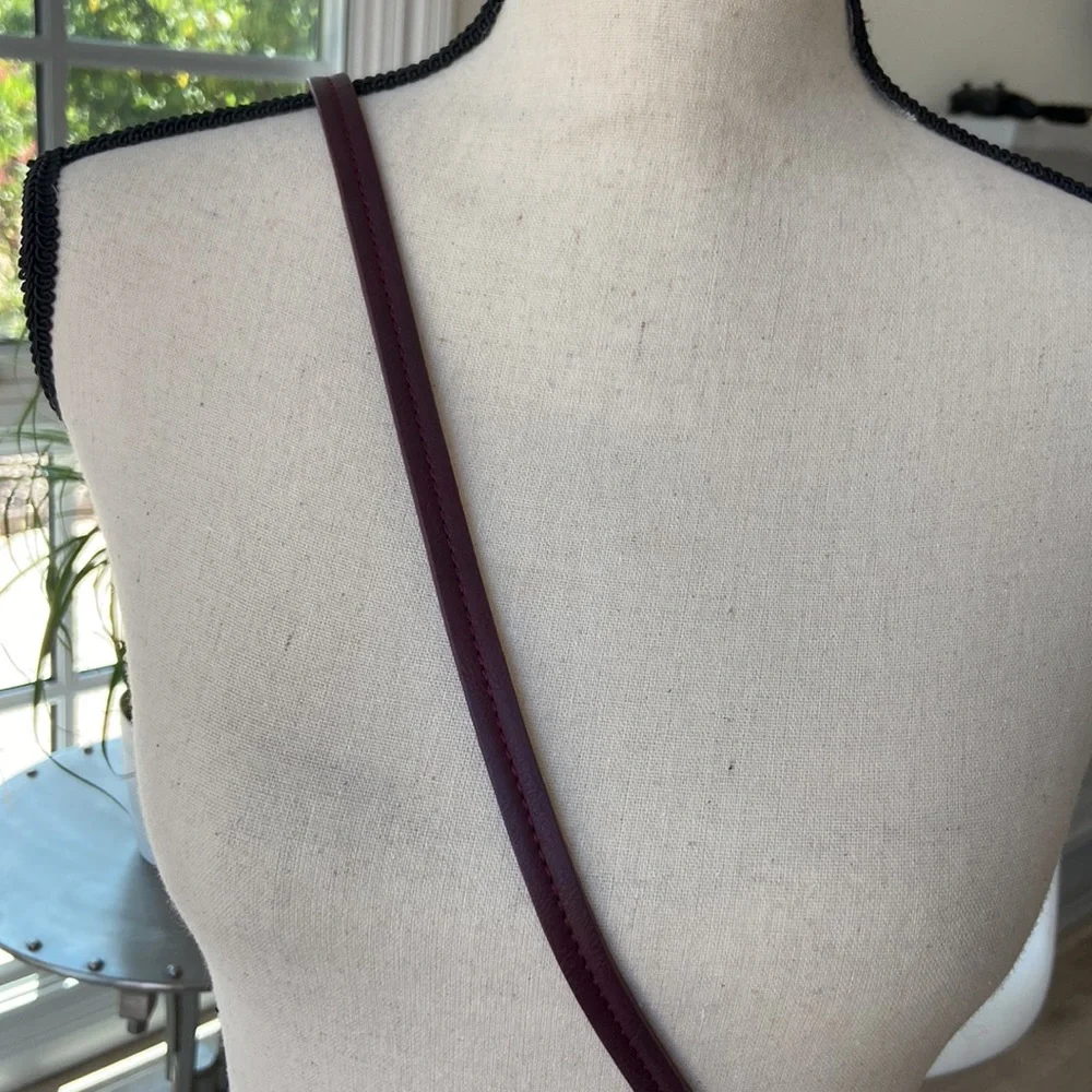 Maroon Crossbody w/ Tassel Zipper Pull